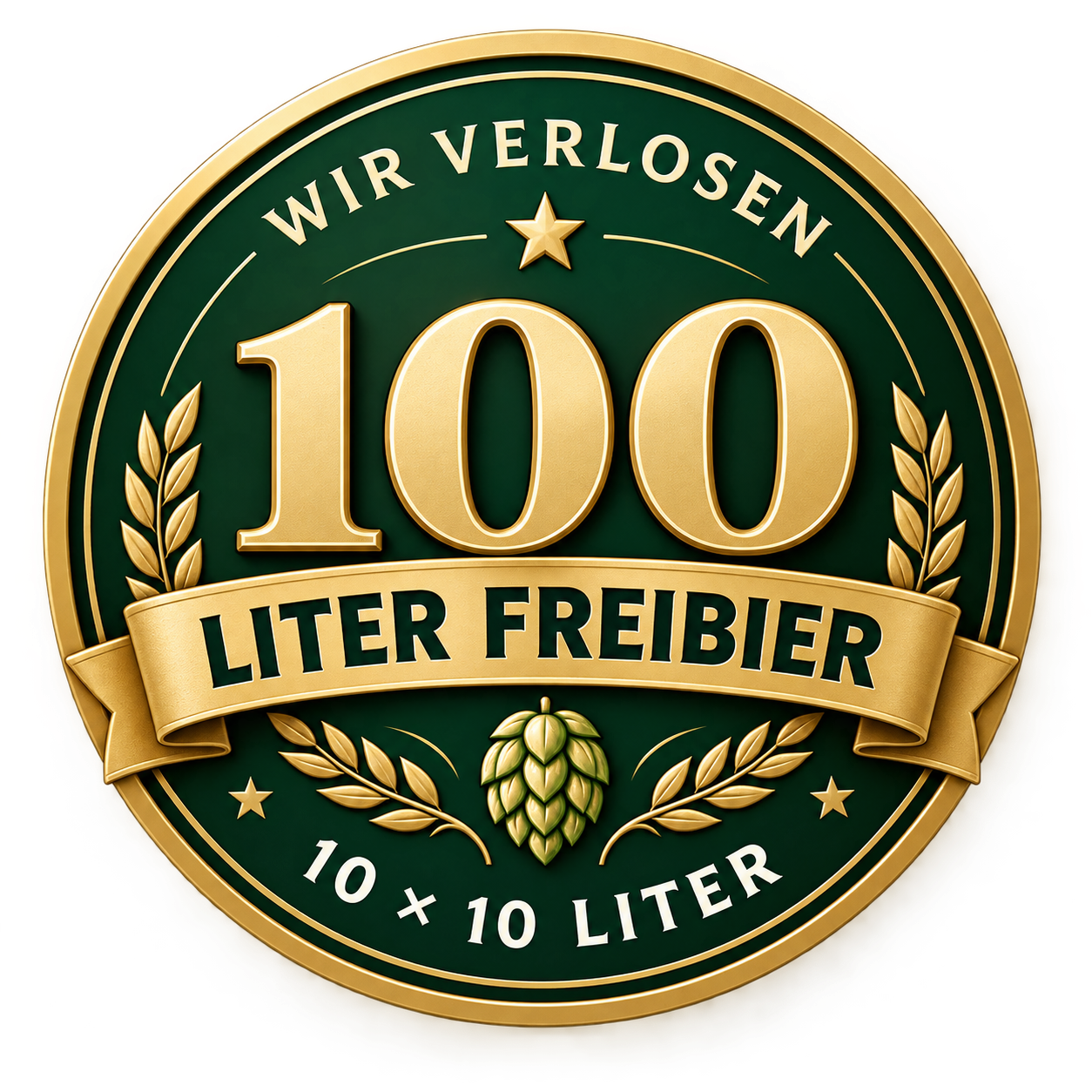 100 Liter Freibier – 10 × 10 Liter zu gewinnen